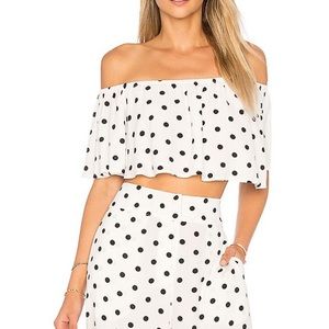 House of Harlow’s x Revolve Crop Top Polka dot